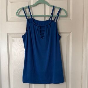 Elegant Double-Strap Blue Camisole